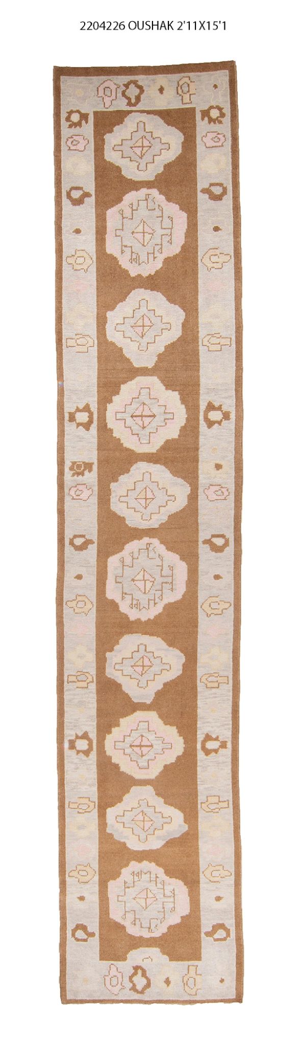 3x15 Modern Oushak Area Runner Rug