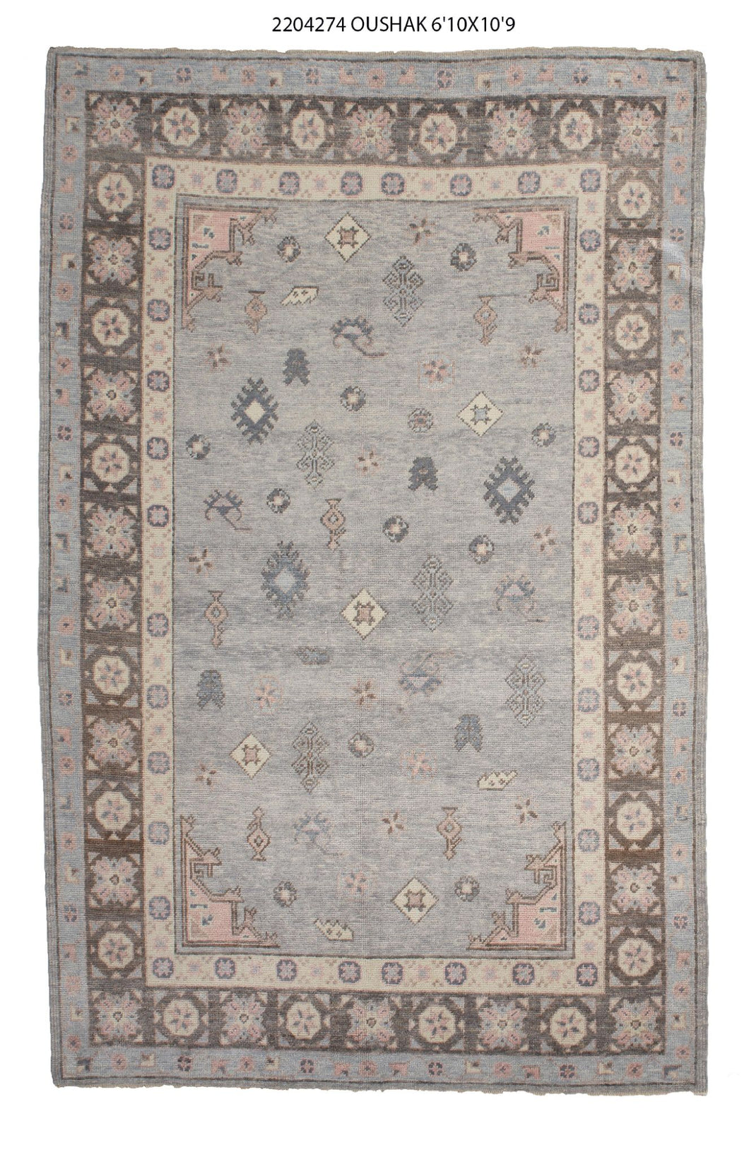 7x11 Modern Oushak Area Rug