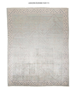 5x11 Modern Oushak Area Rug