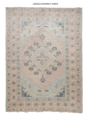 6x8 Modern Oushak Area Rug