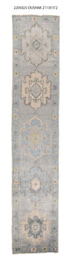 3x15 Modern Oushak Area Runner Rug