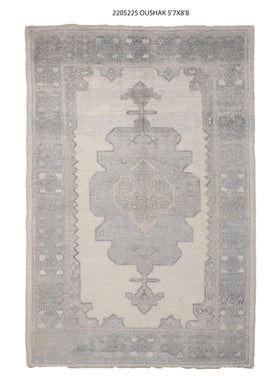 6x9 Modern Oushak Area Rug