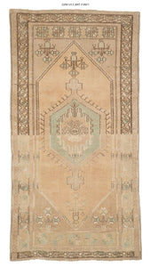 3x6 Old & Vintage Turkish Area Runner Rug