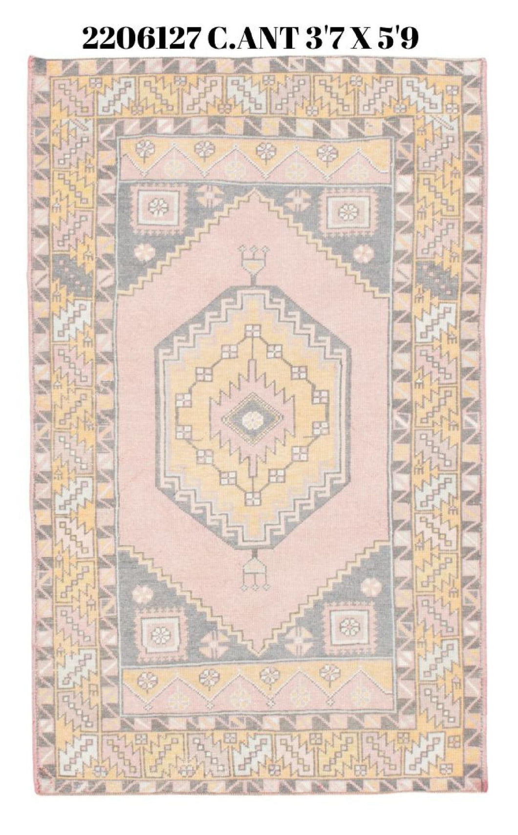 4x6 Old & Vintage Turkish Area Rug