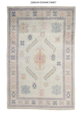 6x9 Modern Oushak Area Rug