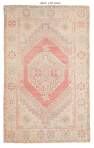 4x6 Old & Vintage Turkish Area Rug