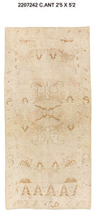 2x5 Old & Vintage Turkish Area Rug