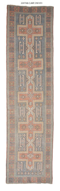 3x10 Old & Vintage Turkish Area Runner Rug