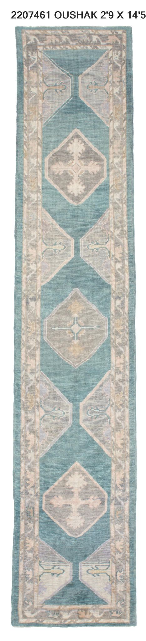 3x14 Modern Oushak Area Runner Rug