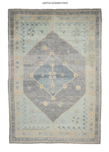 7x10 Modern Oushak Area Rug