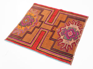 3x3 Old & Vintage Turkish Area Rug