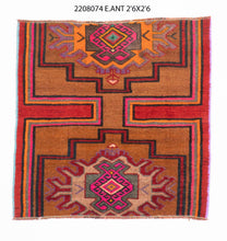 3x3 Old & Vintage Turkish Area Rug