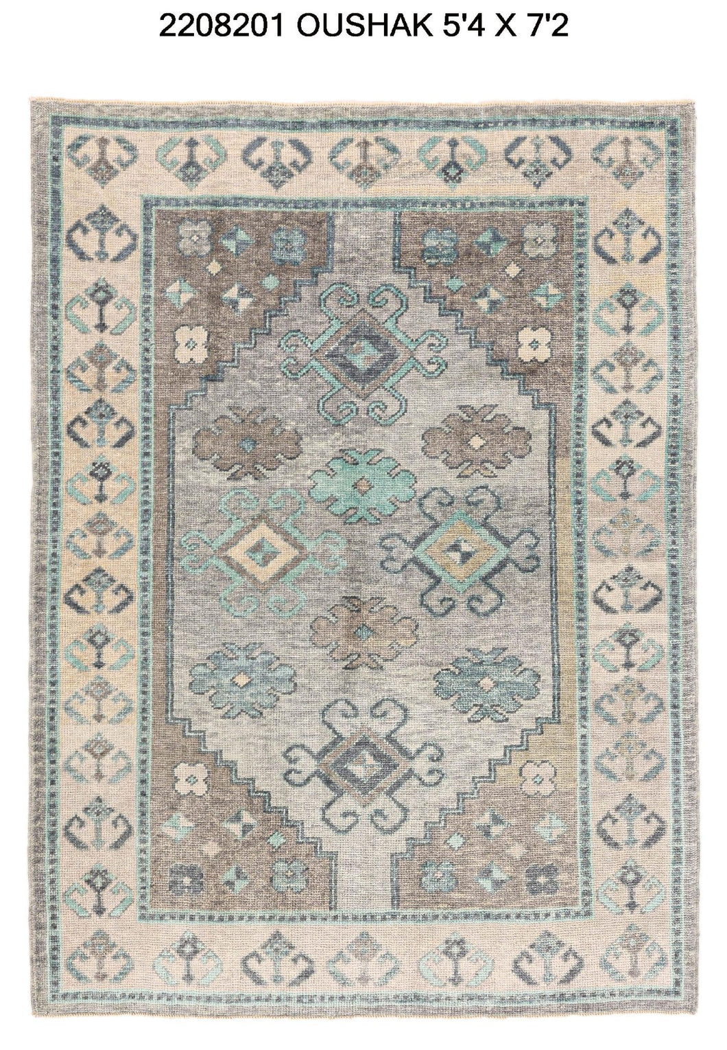 5x7 Modern Oushak Area Rug