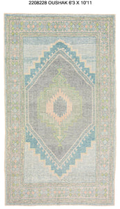 6x11 Modern Oushak Area Rug