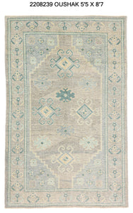 5x9 Modern Oushak Area Rug