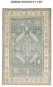 5x8 Modern Oushak Area Rug