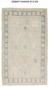 5x9 Modern Oushak Area Rug