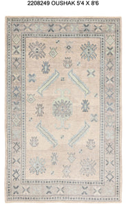 5x9 Modern Oushak Area Rug