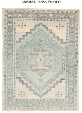 7x9 Modern Oushak Area Rug