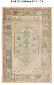 7x10 Modern Oushak Area Rug