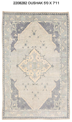 5x8 Modern Oushak Area Rug