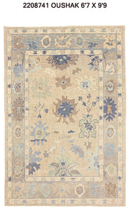 7x10 Modern Oushak Area Rug