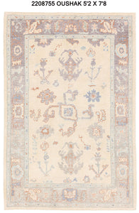 5x8 Modern Oushak Area Rug