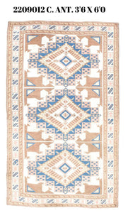 4x6 Old & Vintage Turkis Area Rug