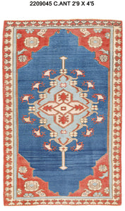 3x4 Old & Vintage Turkish Area Rug
