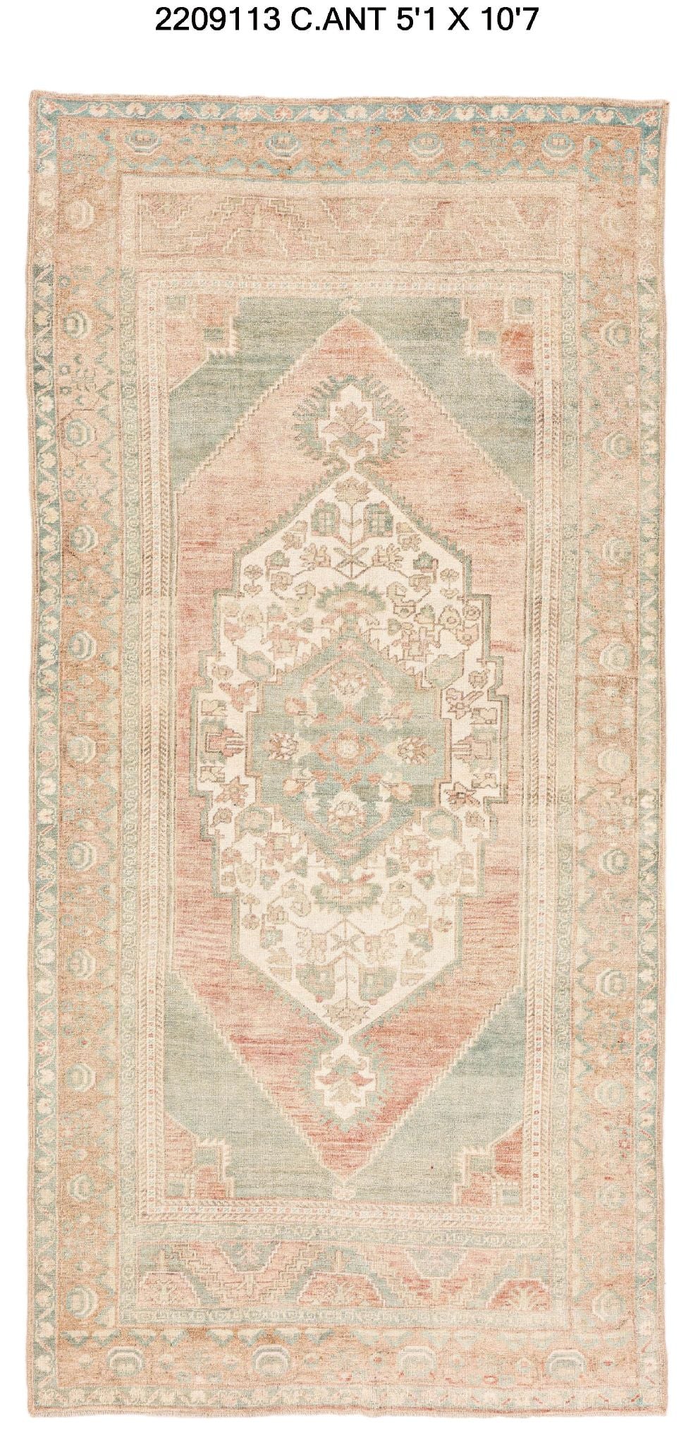 5x11 Old & Vintage Turkish Area Rug