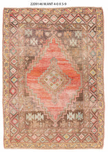 4x6 Old & Vintage Turkish Area Rug