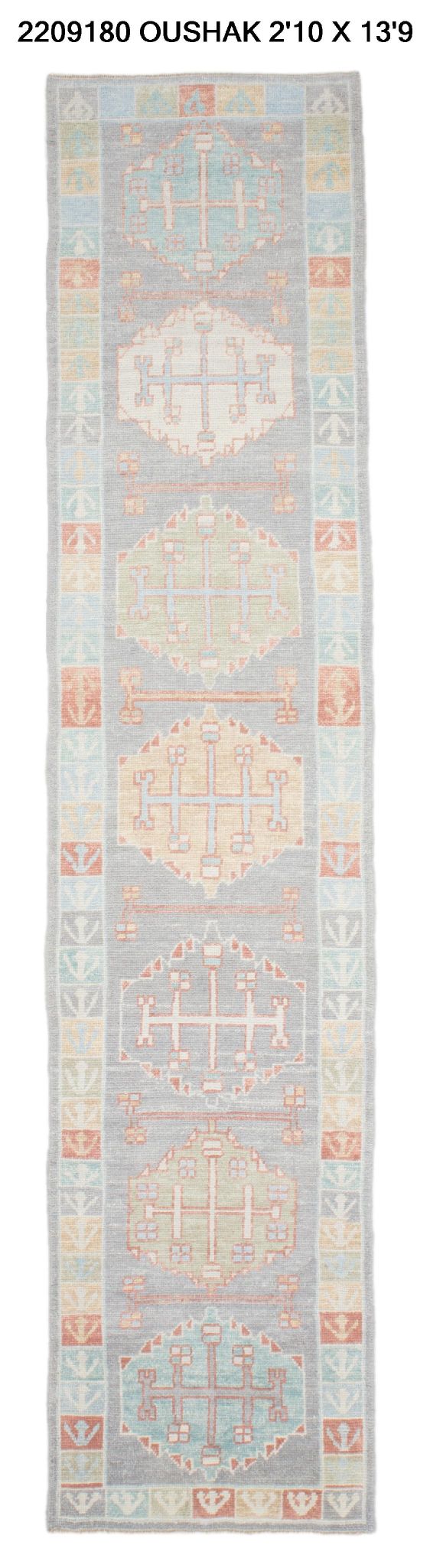 3x14 Modern Oushak Area Runner Rug