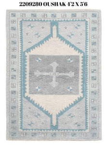 4x6 Modern Oushak Area Rug