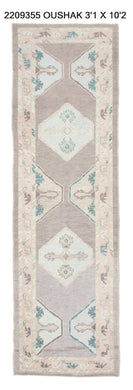 3x10 Modern Oushak Area Runner Rug