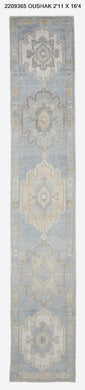 3x16 Modern Oushak Area Runner Rug