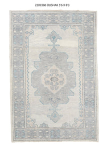6x8 Modern Oushak Area Rug