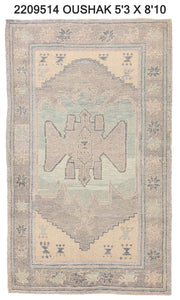 5x9 Modern Oushak Area Rug