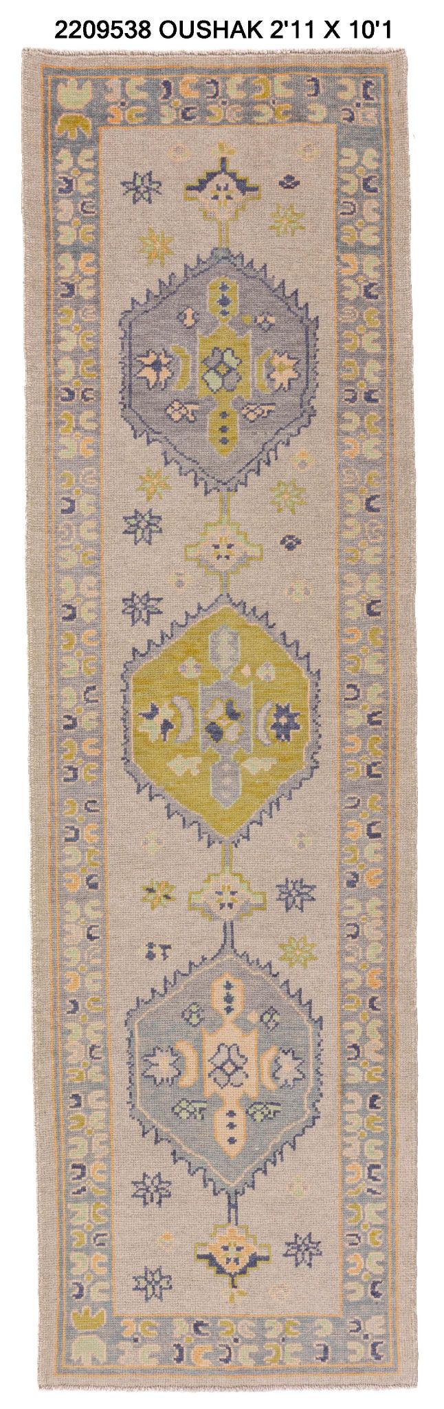 3x10 Modern Oushak Area Runner Rug