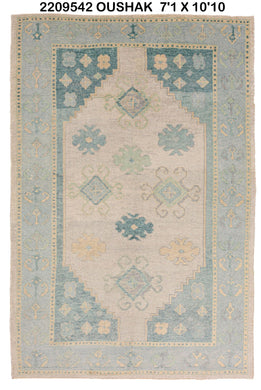 7x11 Modern Oushak Area Rug