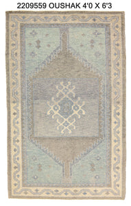 4x6 Modern Oushak Area Rug