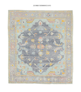 8x9 Modern Oushak Area Rug