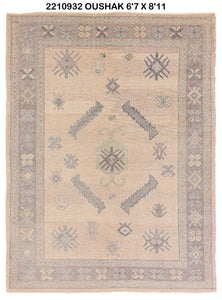 7x9 Modern Oushak Area Rug
