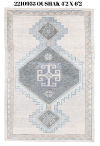 4x6 Modern Oushak Area Rug