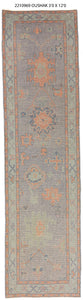 3x12 Modern Oushak Area Runner Rug