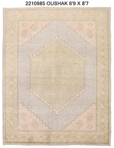 7x9 Modern Oushak Area Rug