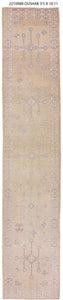 3x17 Modern Oushak Area Runner Rug