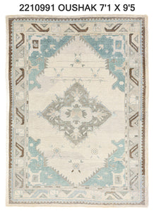 7x9 Modern Oushak Area Rug