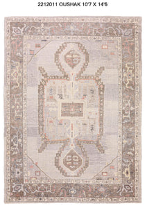 11x15 Modern Oushak Area Rug