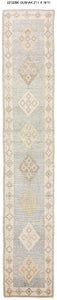 3x17 Modern Oushak Area Runner Rug