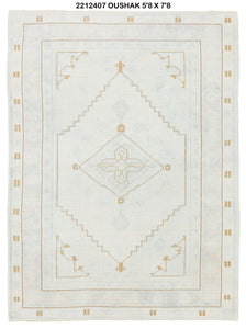 6x8 Modern Oushak Area Rug